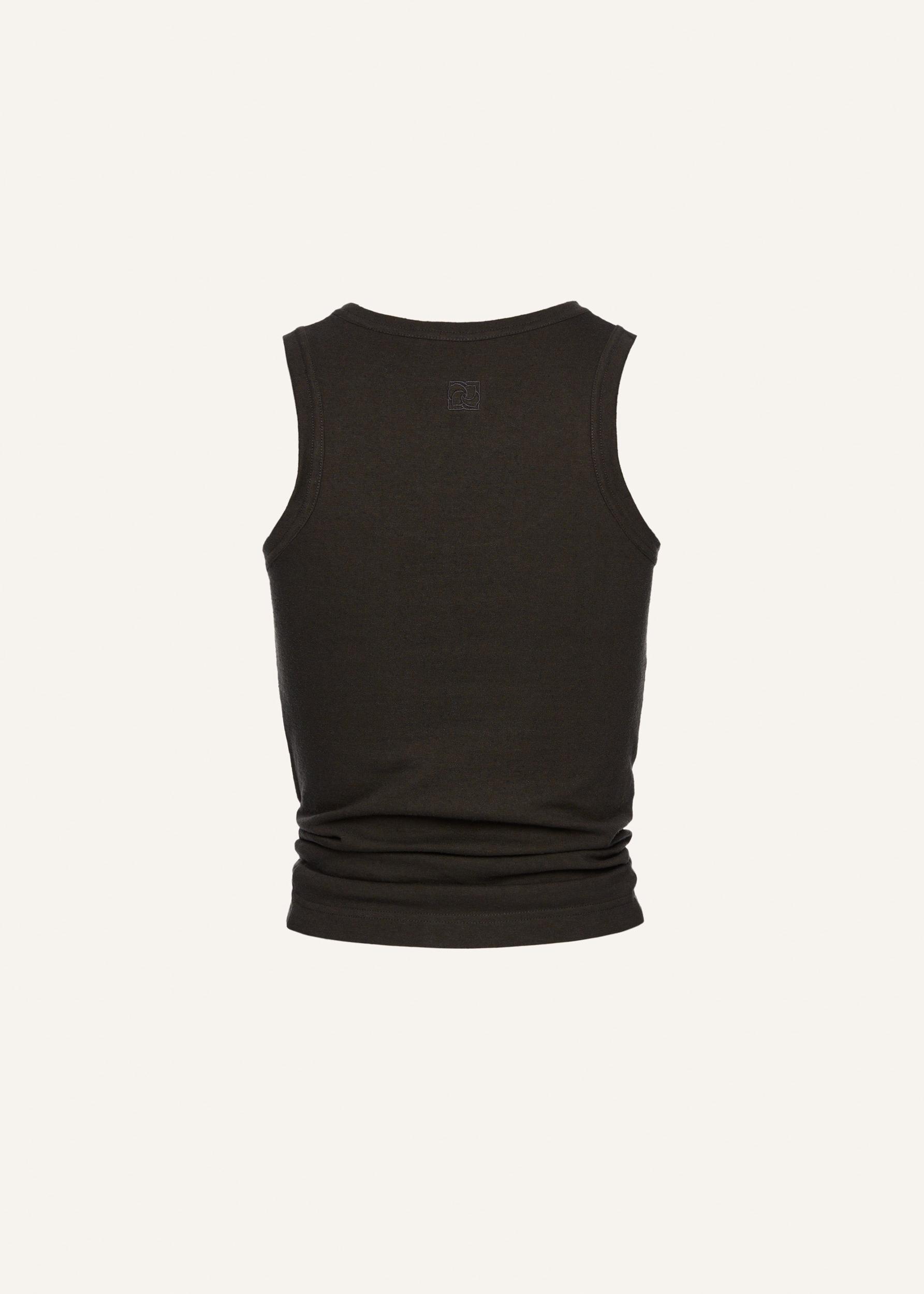 Knotted tank top in grey Product Image