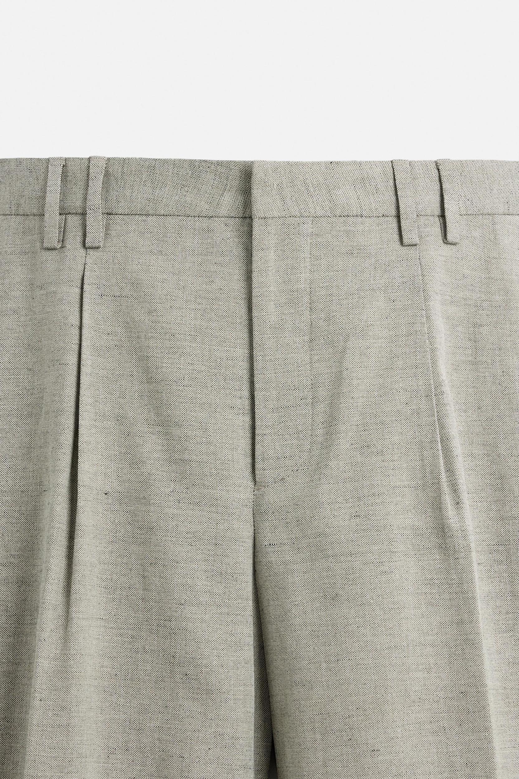 STRUCTURED LINEN SUIT PANTS Product Image