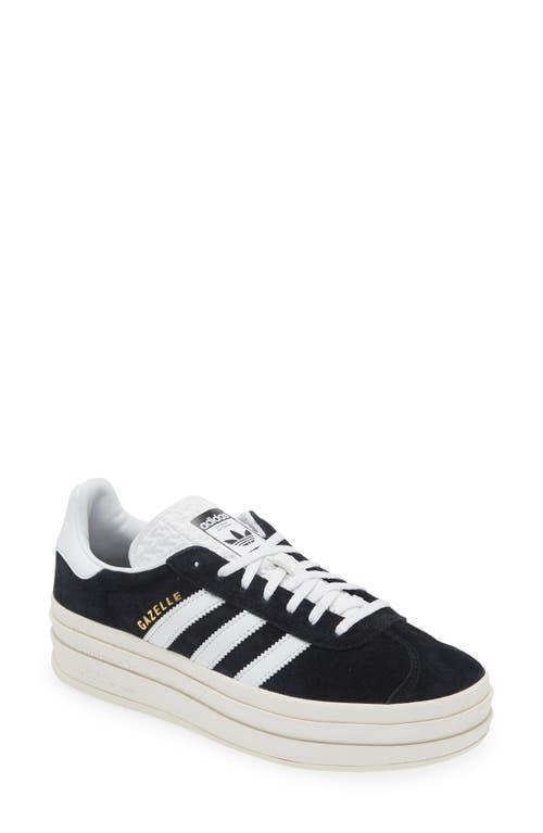 ADIDAS ORIGINALS Gazelle Bold Platform Sneaker In Black/white/white Product Image