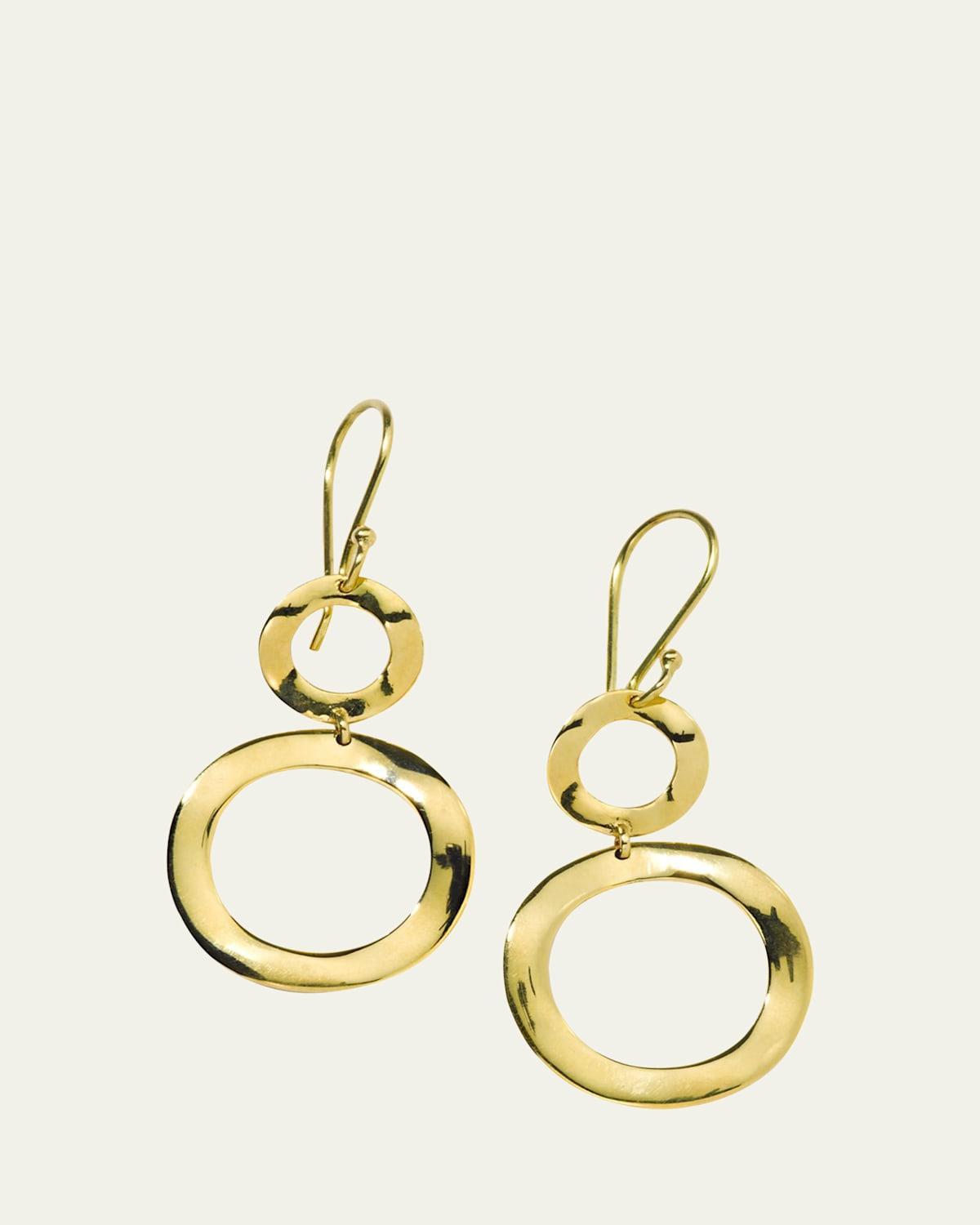 Mini Snowman Earrings in 18K Gold Product Image