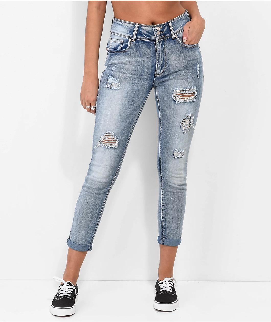 Thrill Jeans High Rise Indigo Skinny Jeans Product Image
