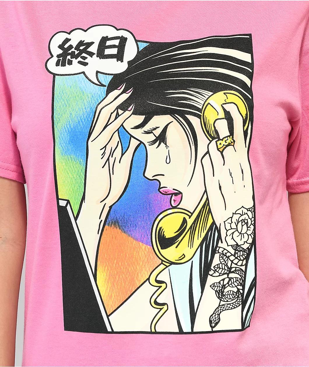 DGK Collect Call Pink T-Shirt Product Image