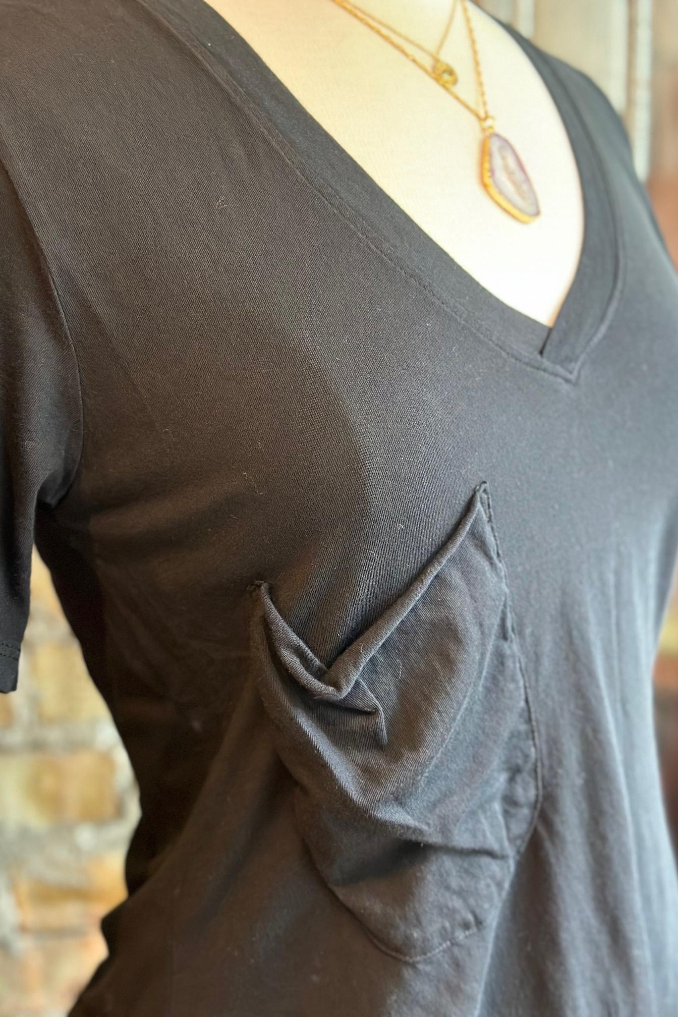 V-neck Tee with Slouchy Pocket Product Image