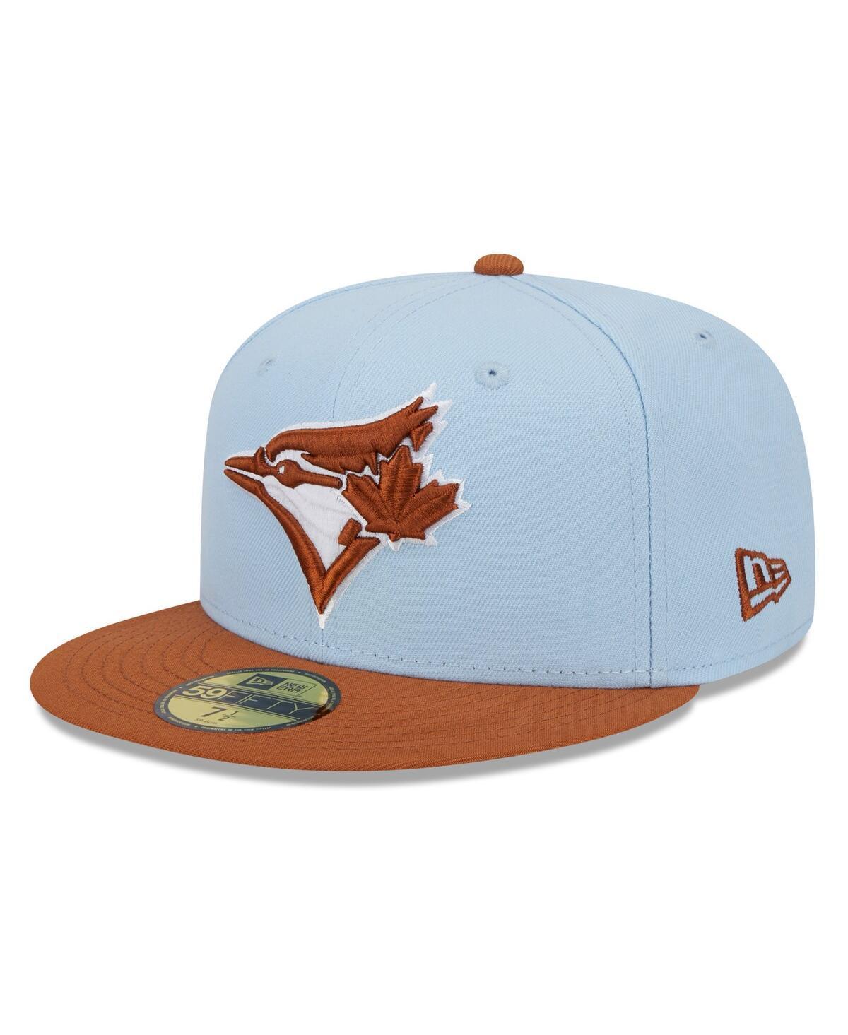 Mens New Era Light Blue/Brown Toronto Blue Jays Spring Color Basic Two-Tone 59FIFTY Fitted Hat Product Image