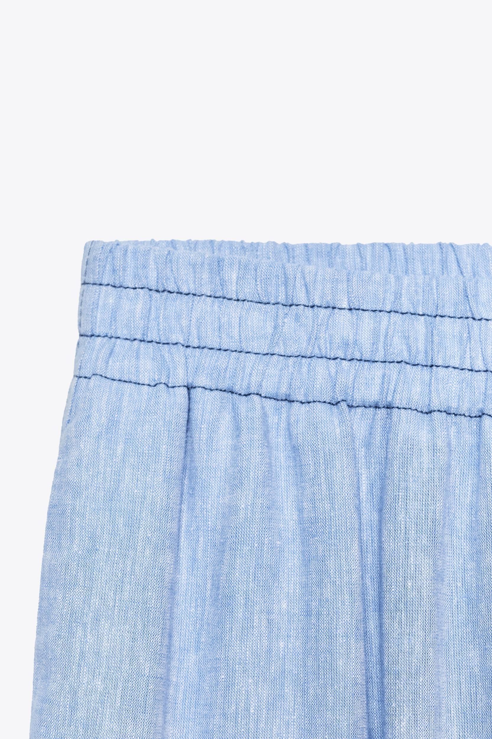 WIDE LEG LINEN PANTS Product Image