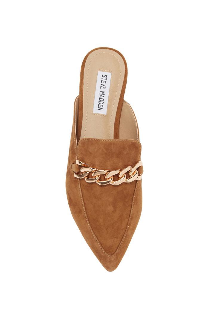 Faine Pointed Toe Mule - Cognac Suede Product Image