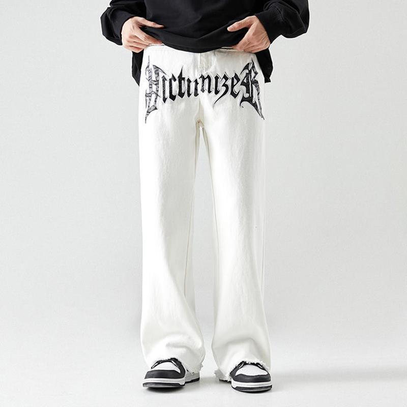 Retro Street Dark Micro-Flare Pants Product Image