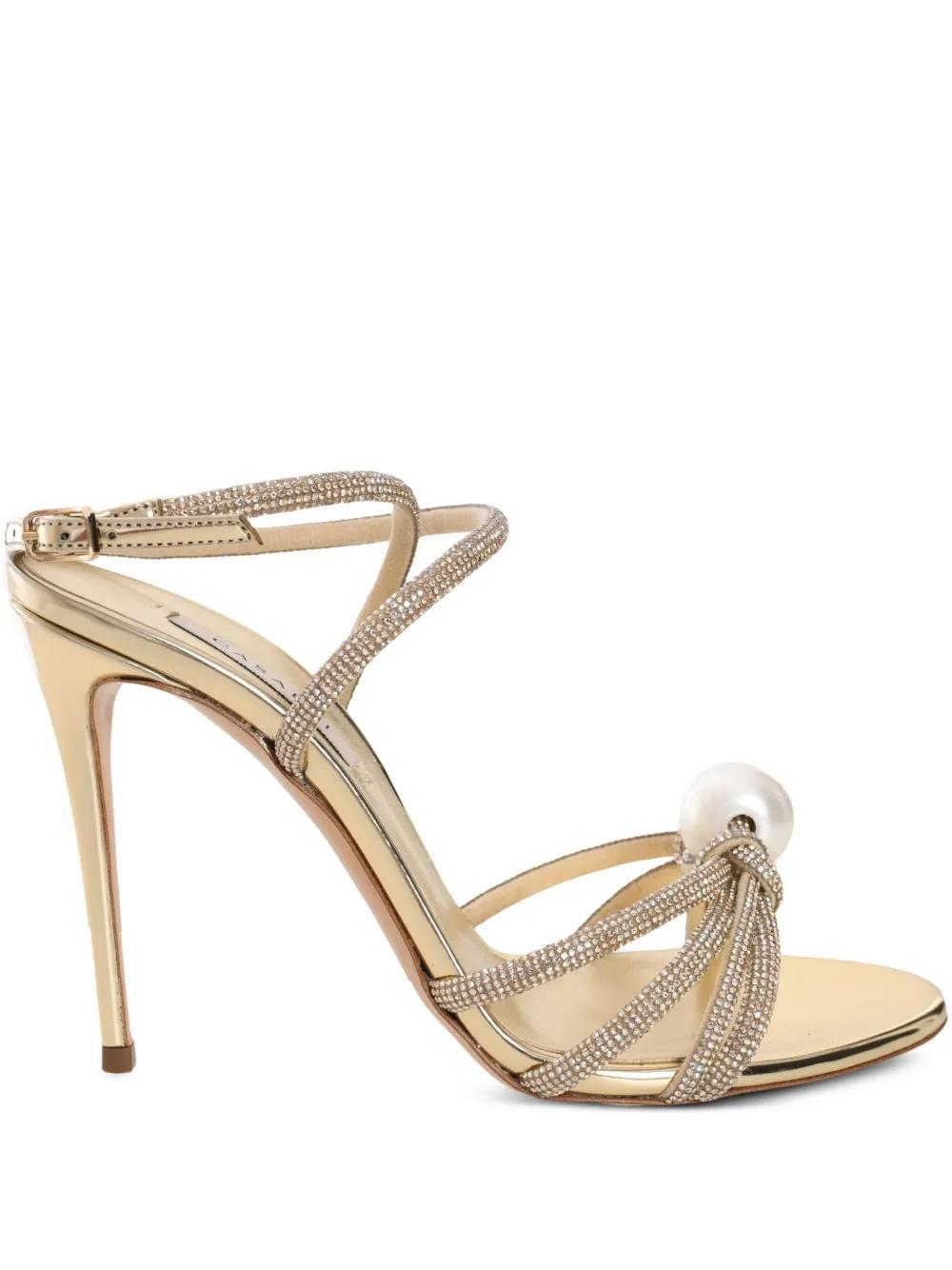 CASADEI 100mm Julia Labuan Sandals In Gold Product Image