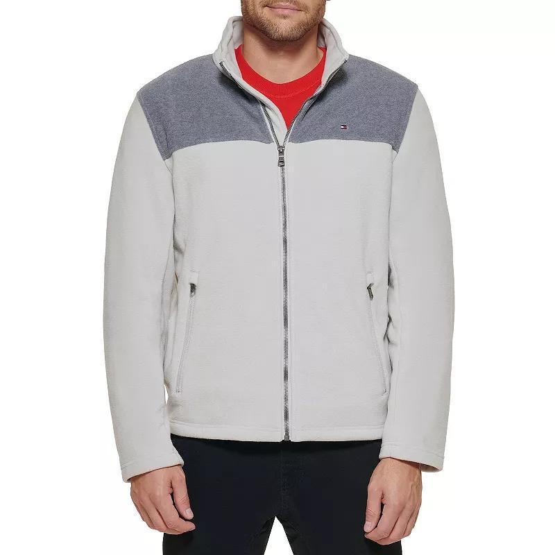 Men's Tommy Hilfiger Fleece Jacket, Size: Small, Black Red Product Image