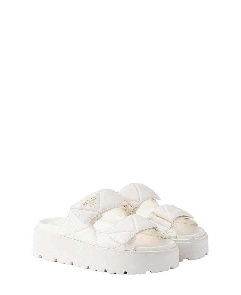 Prada Womens Padded Nappa Leather Slides Product Image