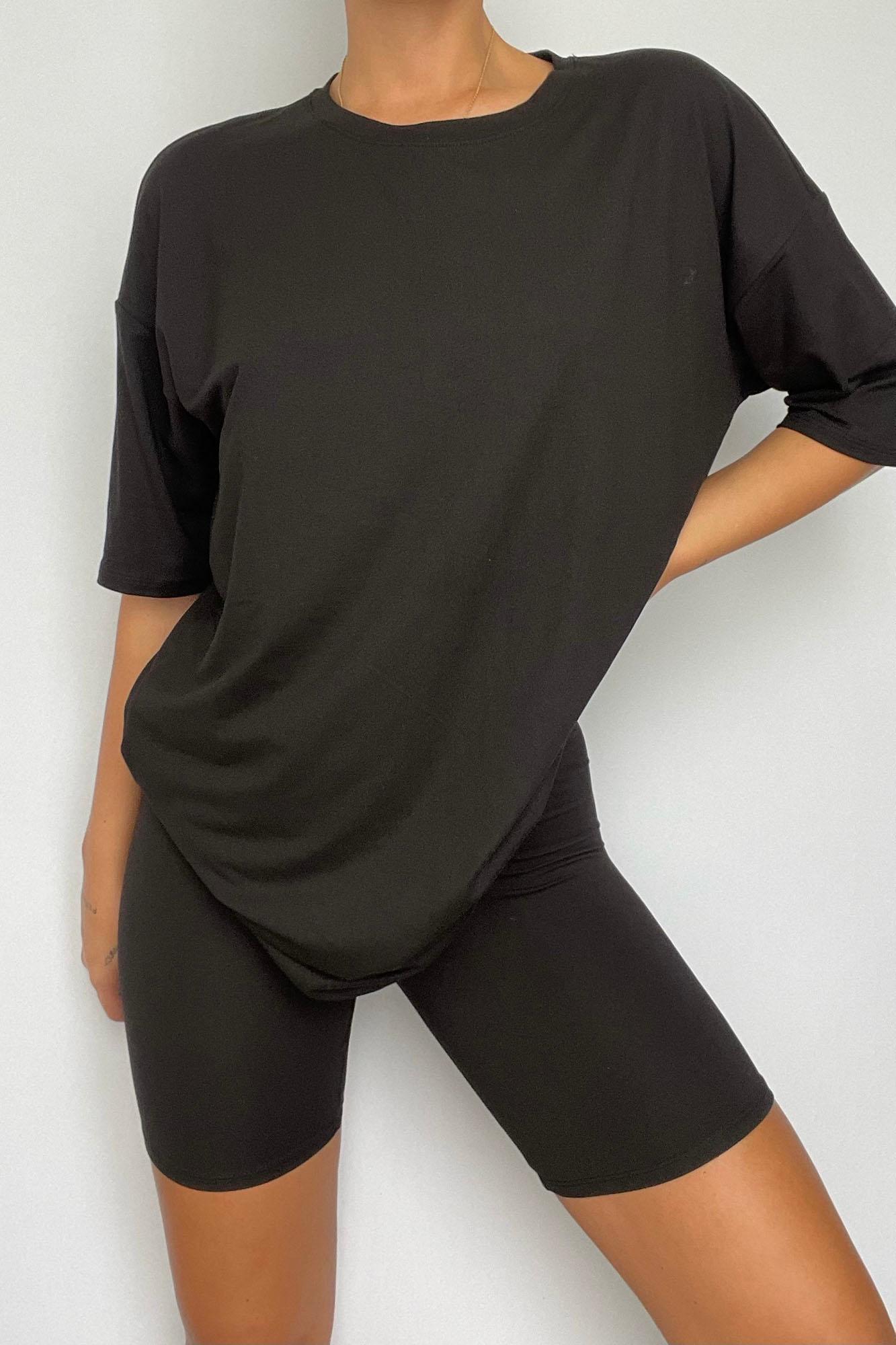 Weekend Vibes Short Set - Black Product Image