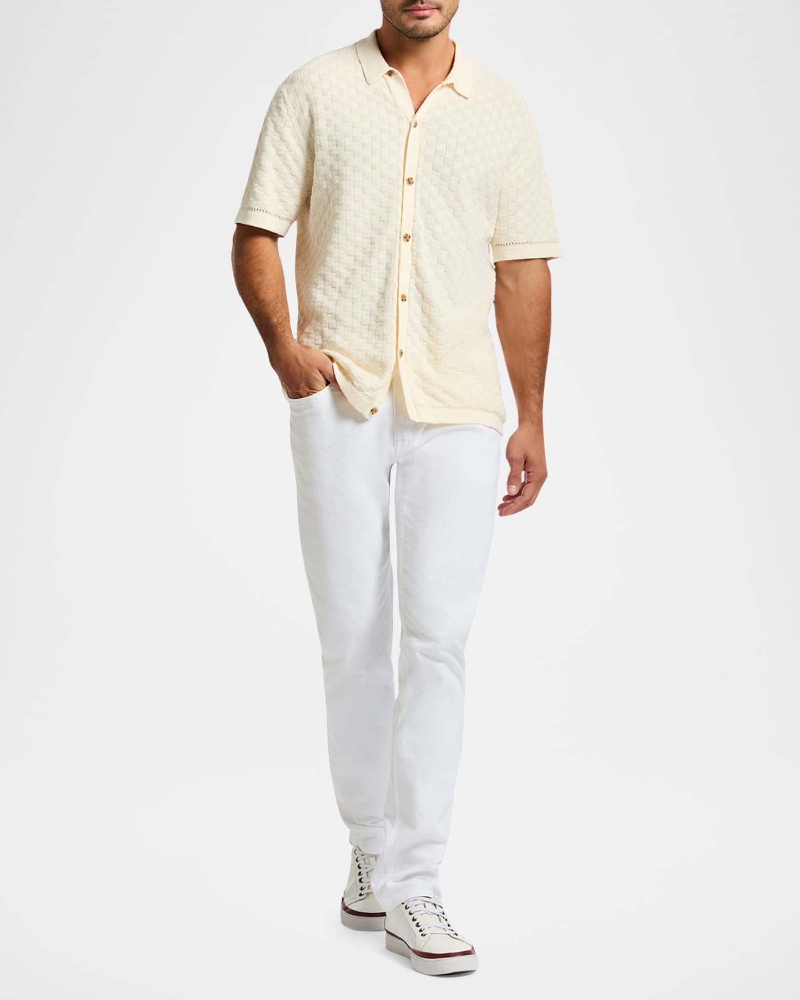 Men's Ames Cotton Jacquard Short-Sleeve Sweater Product Image