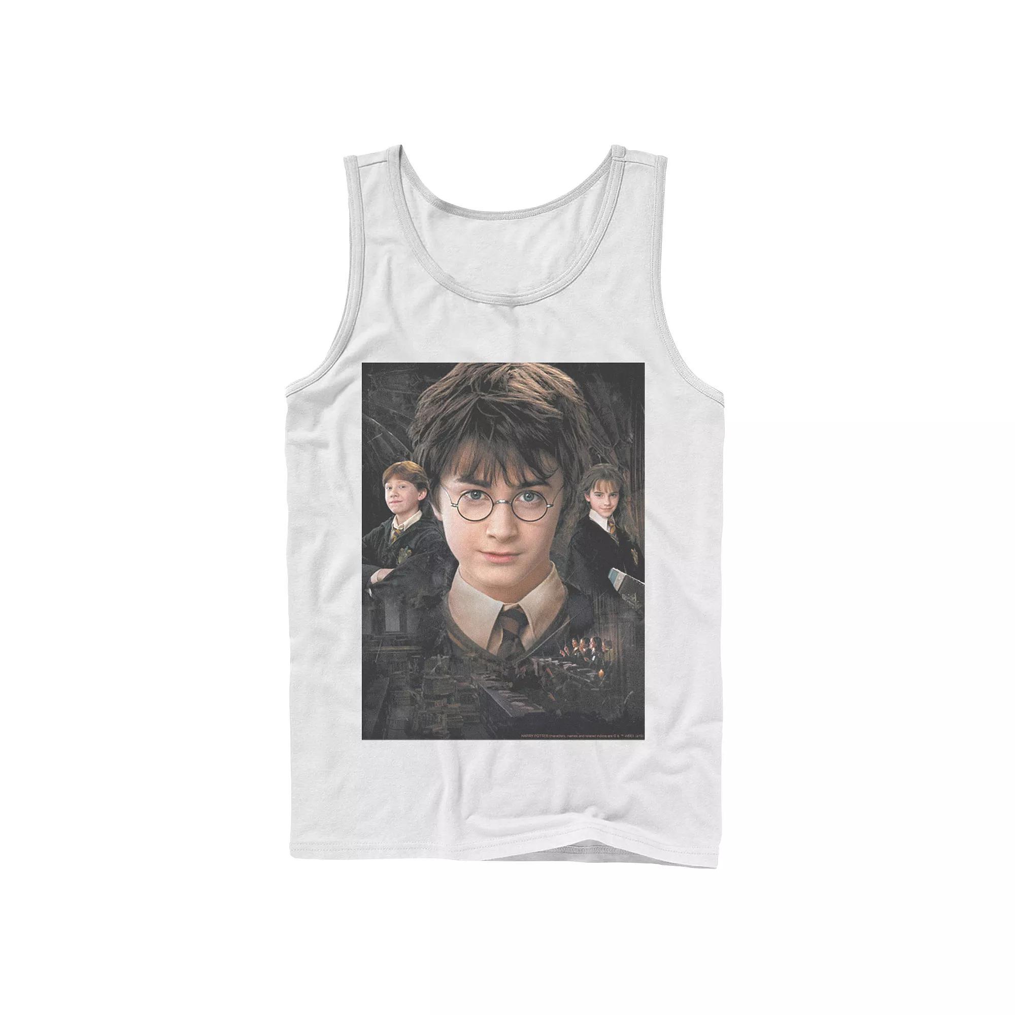 Men's Harry Potter Chamber Of Secrets Harry Ron Hermione Poster Graphic Tank Top,  Product Image