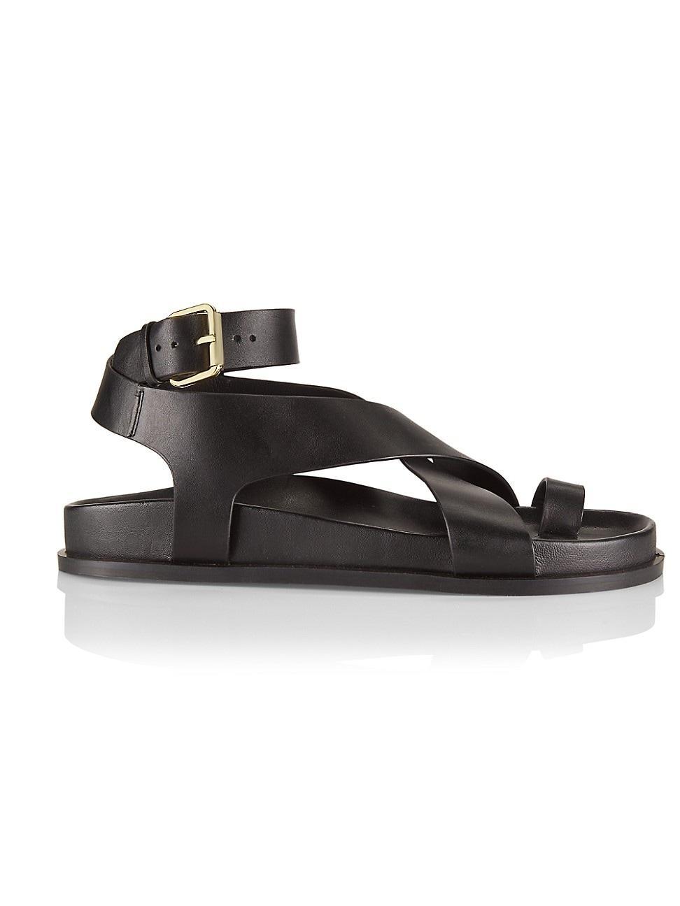 Womens Jalen Leather Ankle-Wrap Sandals Product Image