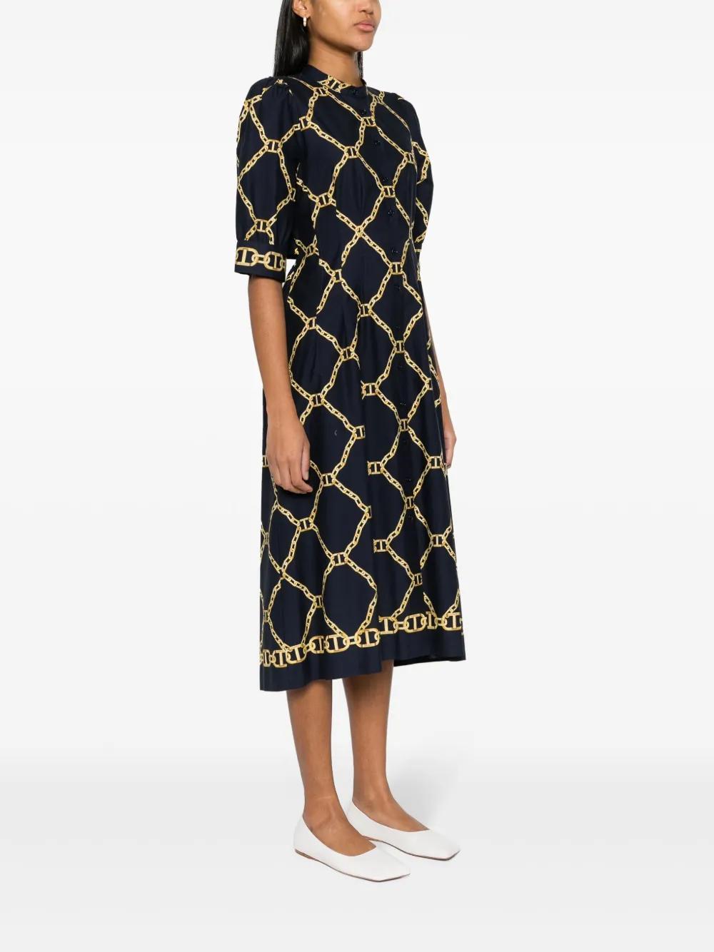 chain-ling print midi dress Product Image