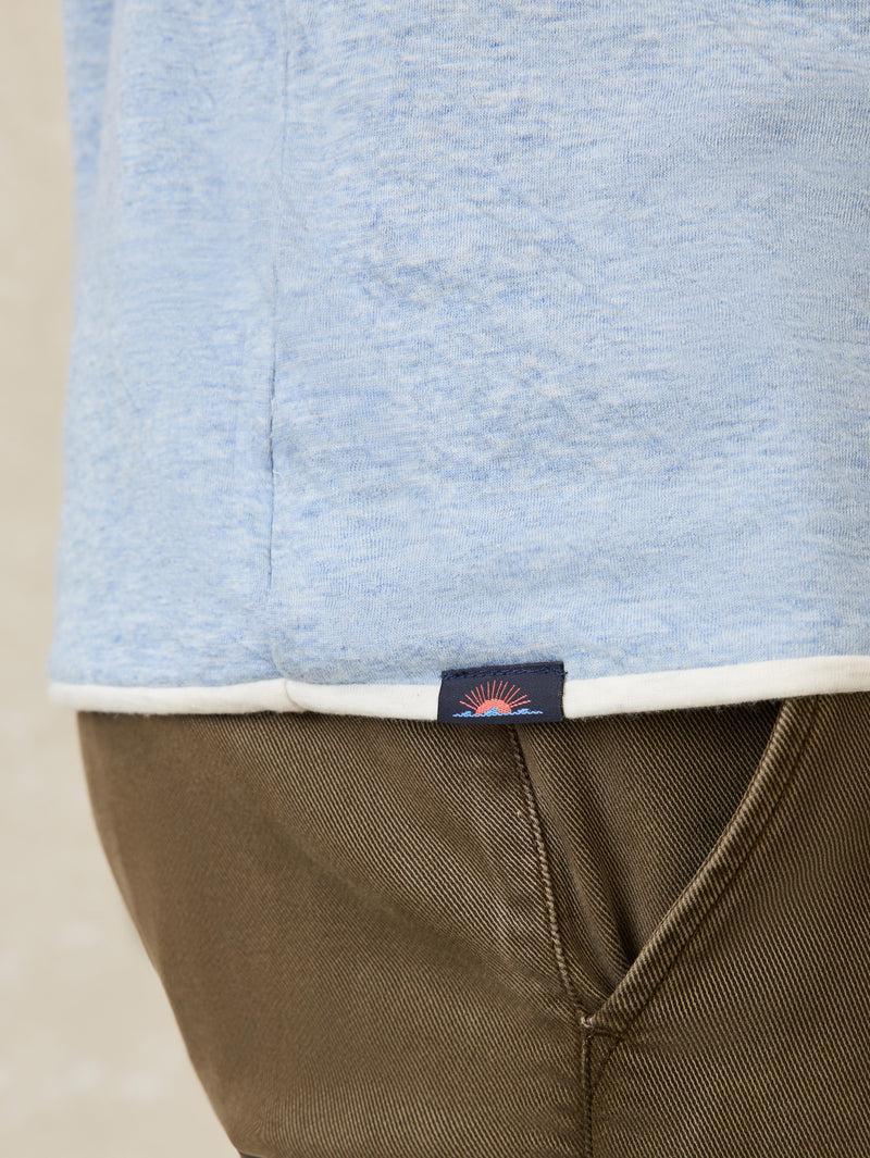 Cloud Reversible Crew - Ivory Heather Light Blue Heather Product Image