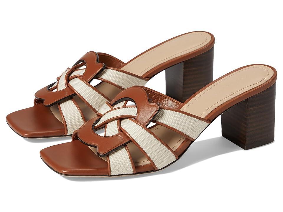 COACH Nikki Canvas Sandal (Chalk Burnished Amber) Women's Sandals Product Image