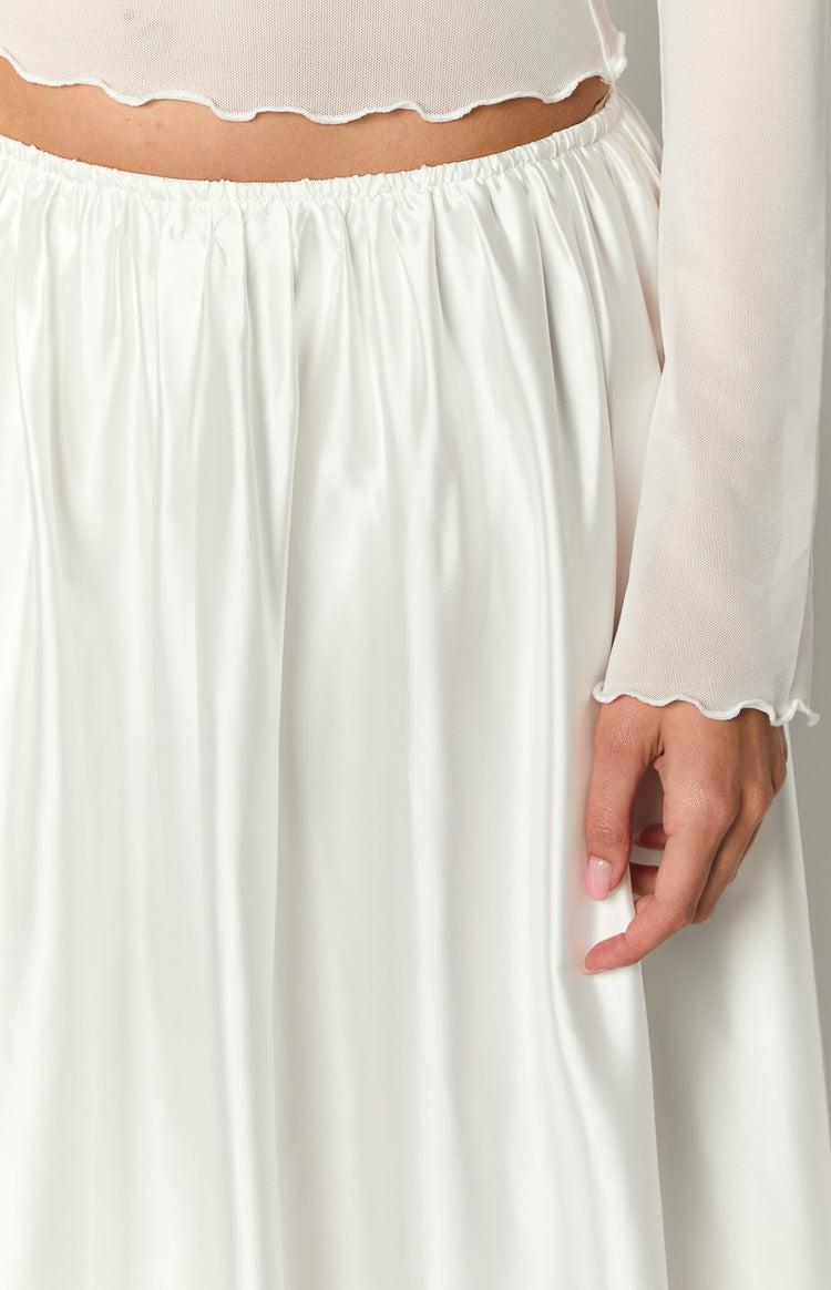 Clementine White Maxi Skirt Product Image