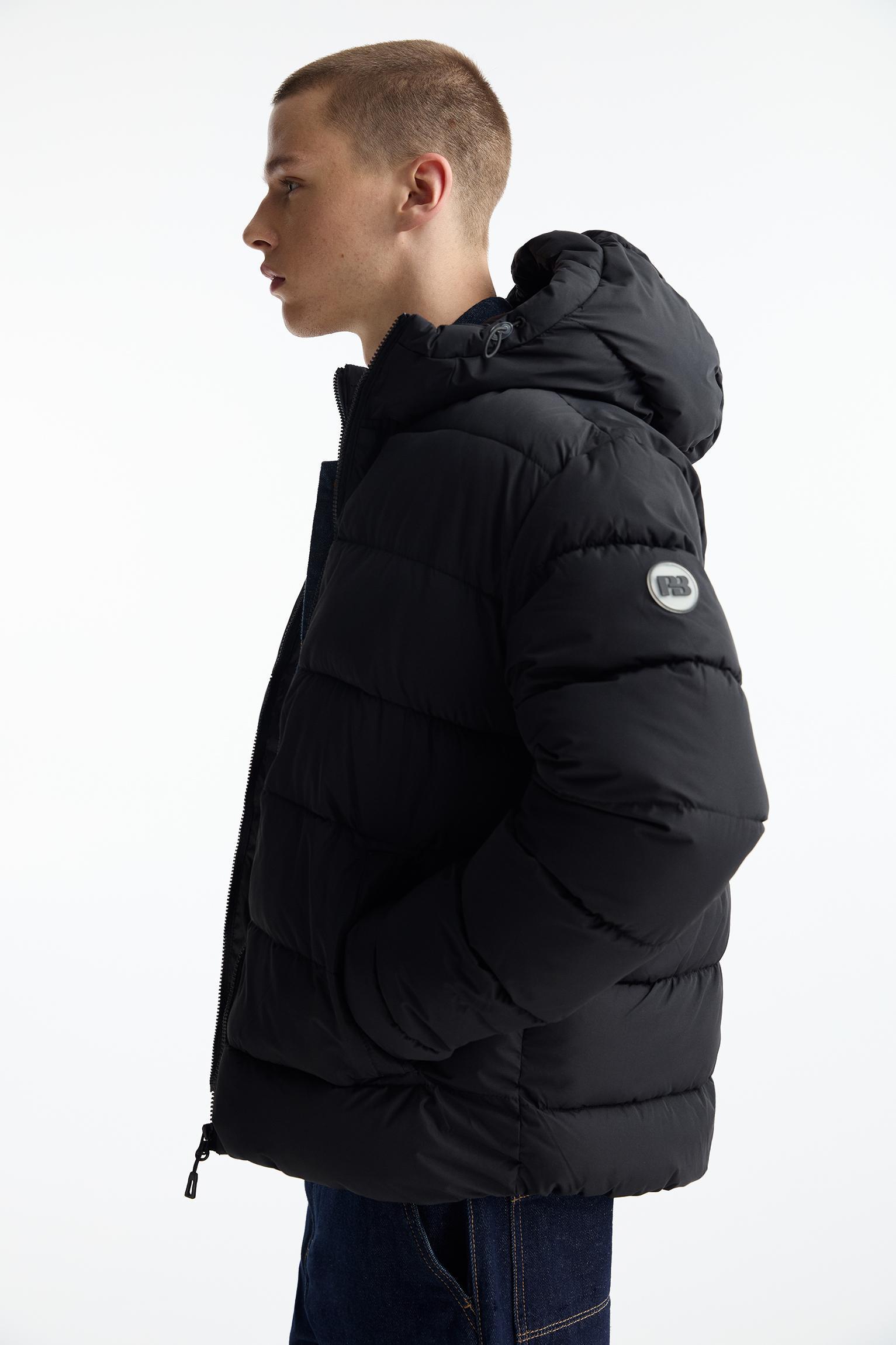Lightweight puffer jacket with hood Product Image