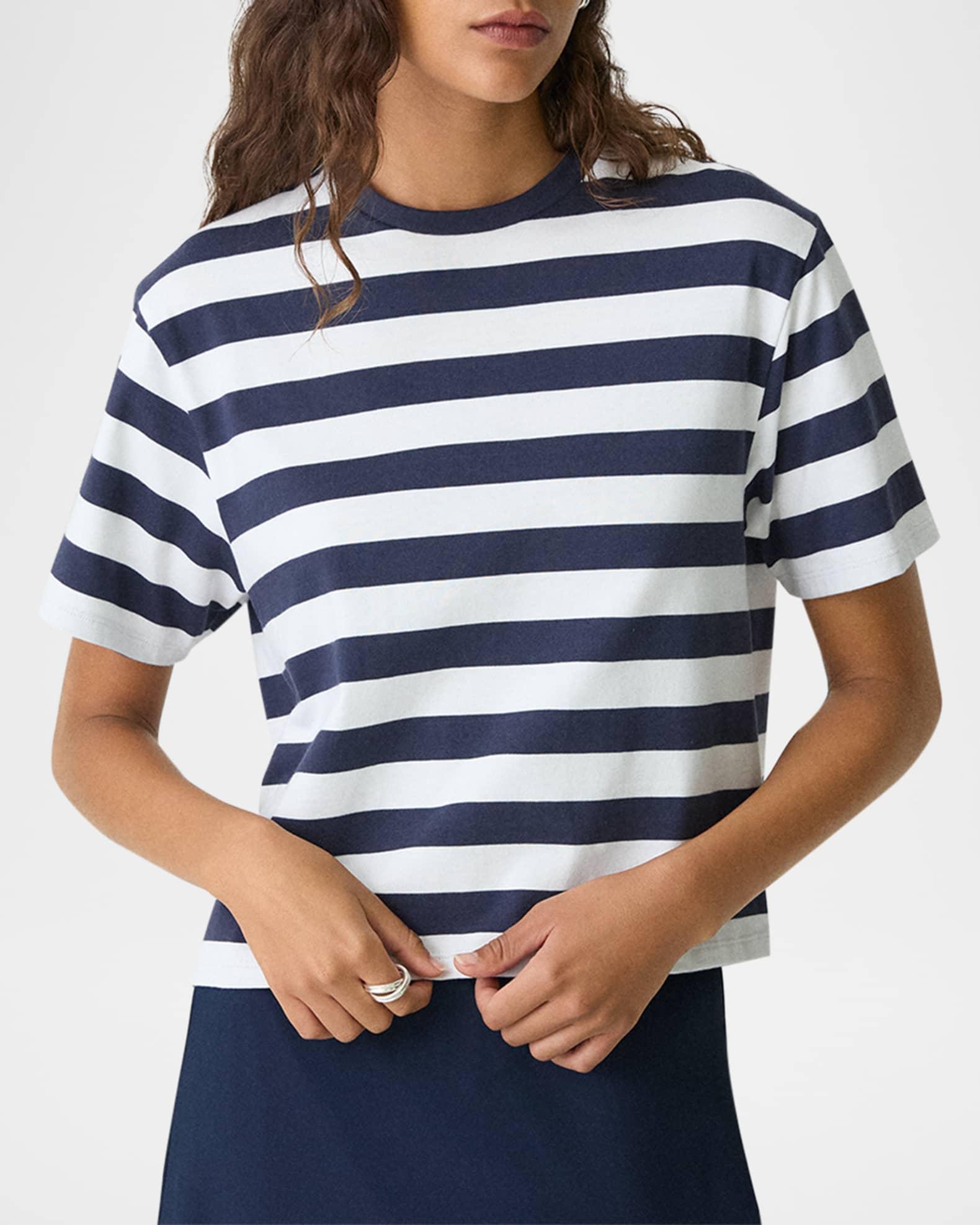 Stripe Boxy Crewneck Tee Product Image