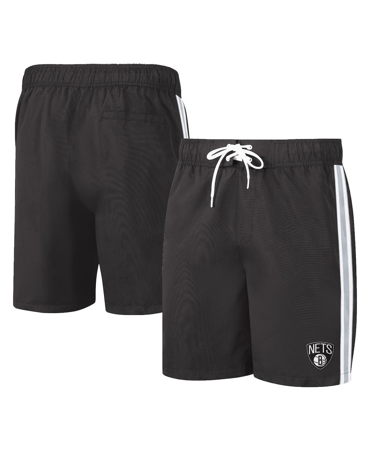 Mens G-III Sports by Carl Banks /Gray Brooklyn Nets Sand Beach Volley Swim Shorts Product Image