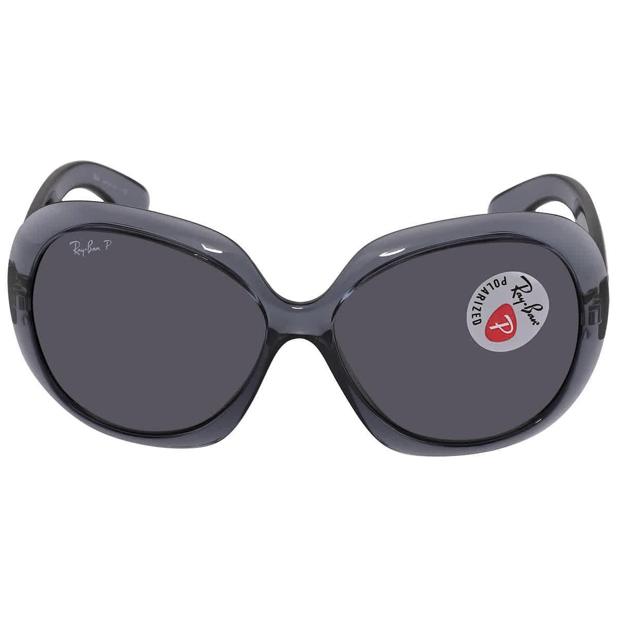 Ray-Ban Jackie Ohh II Transparent Sunglasses Frame Grey Lenses Polarized Product Image