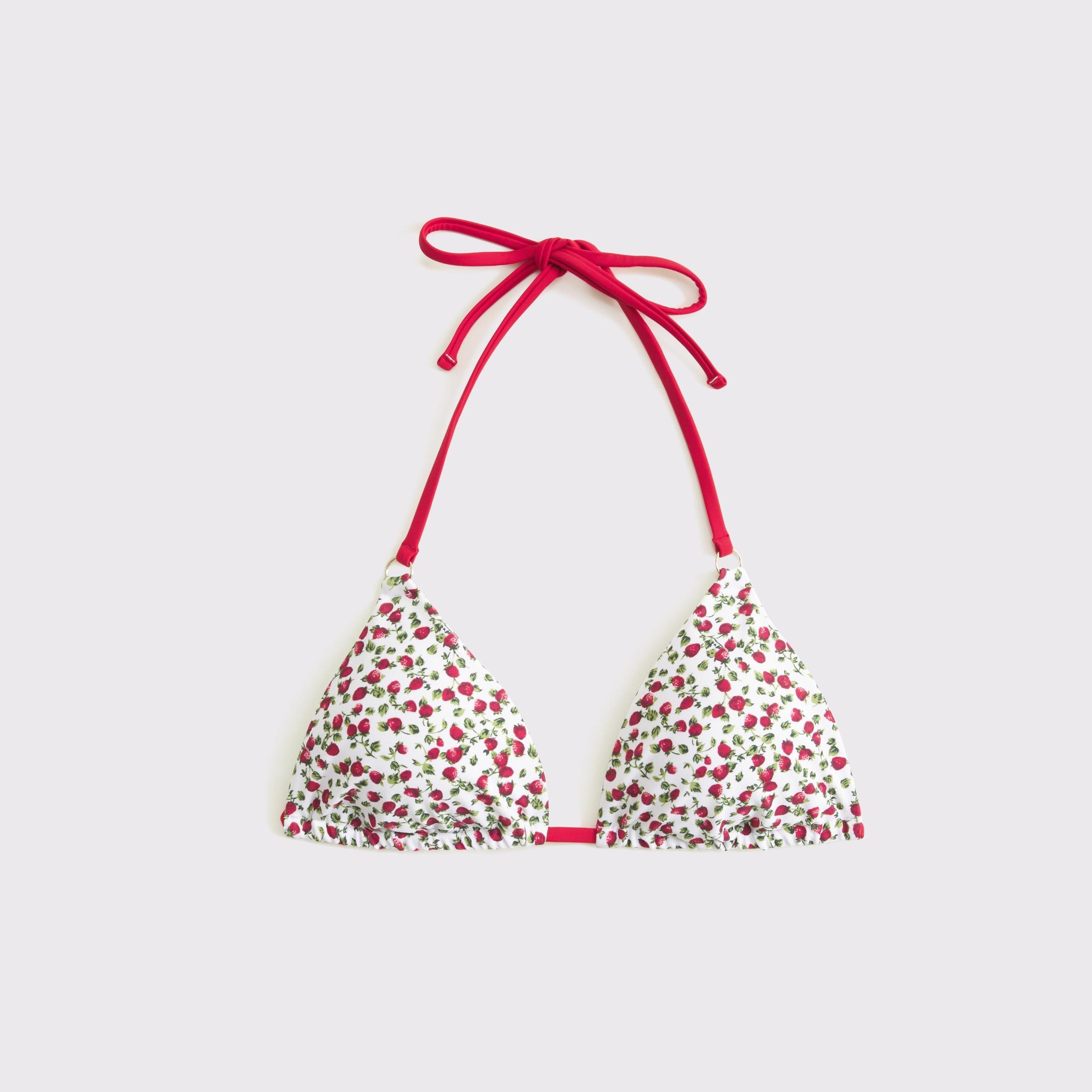 O-Ring Halter String Triangle Bikini Top Product Image