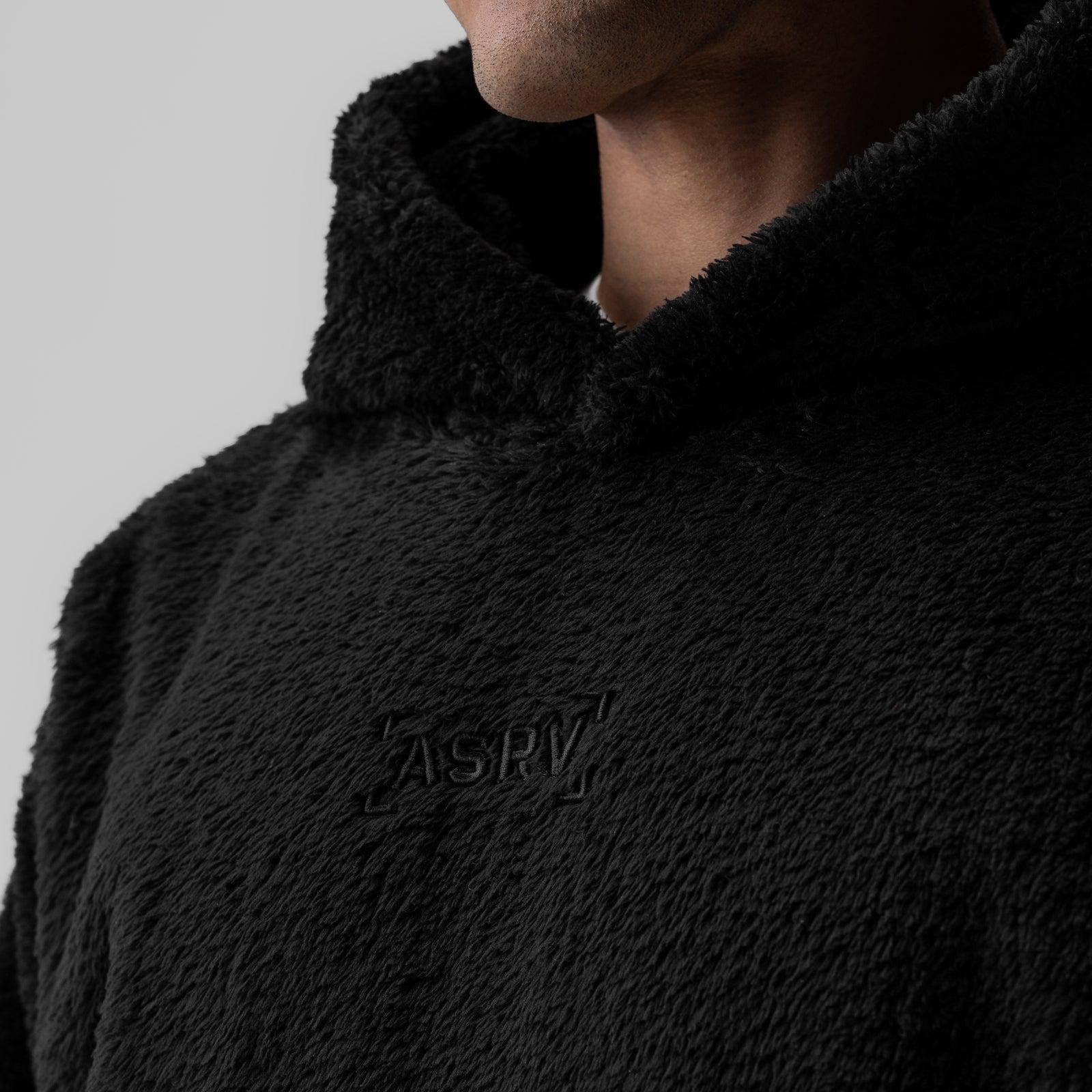 0553. Sherpa Recovery Hoodie - Black/White "Wings" Product Image