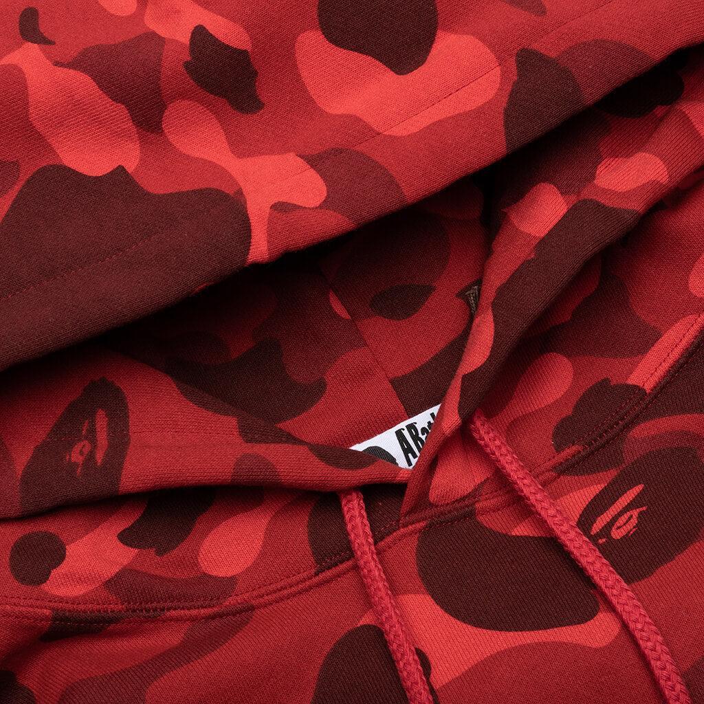 Color Camo Pullover Hoodie - Red Male Product Image