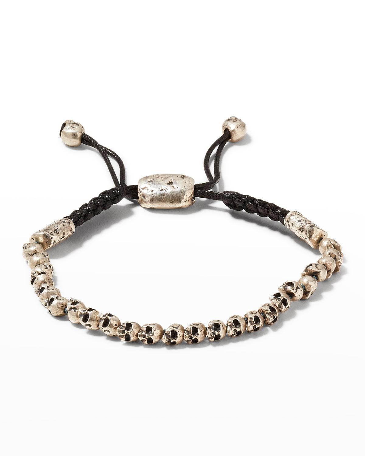 John Varvatos Mens Brass Skull Head Bolo Bracelet Product Image