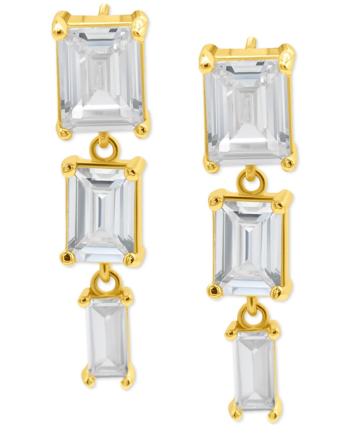 Adornia 14k Gold Plated Cubic Zirconia Earrings, Women's, Gold Tone Product Image