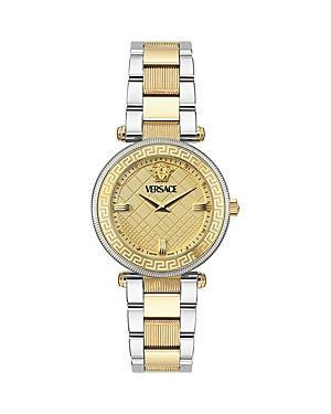 Versace Womens Gold Dial Reve Analog Two Tone Stainless Steel Bracelet Watch Product Image