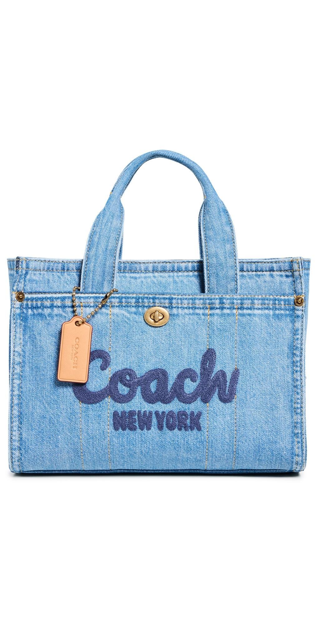 COACH Denim Cargo Tote 26 B4/indigo In Gray Product Image