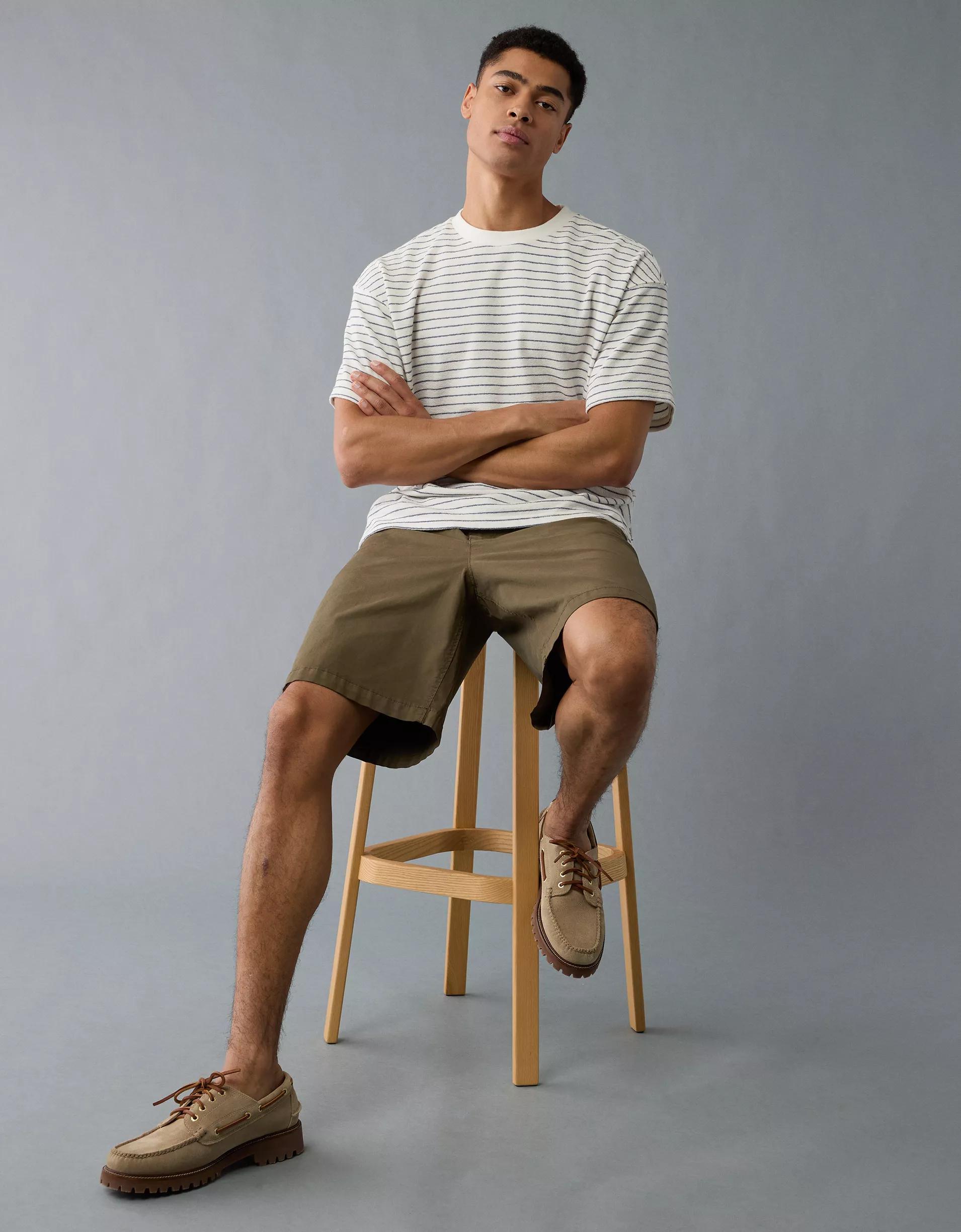 AE Boxy Textured Striped T-Shirt Product Image