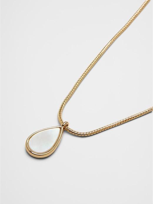 Mother of Pearl Teardrop Necklace Product Image