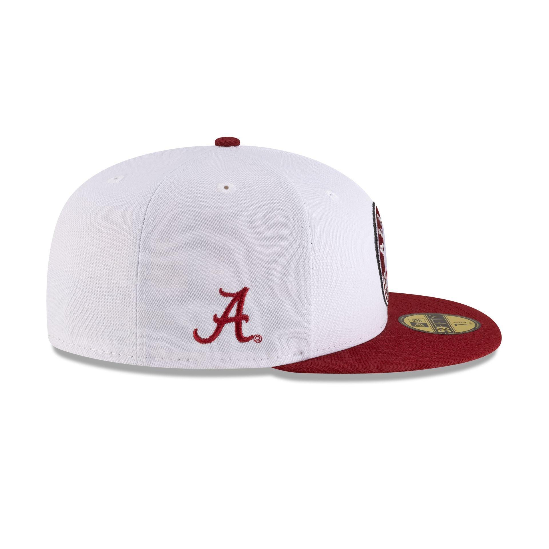 Alabama Crimson Tide White 59FIFTY Fitted Male Product Image