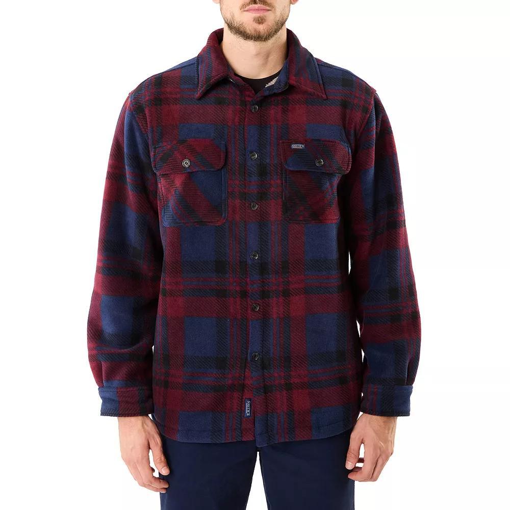 Mens Smiths Workwear Sherpa-Lined Plaid Microfleece Shirt Jacket Product Image