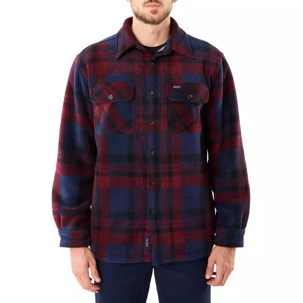 Mens Smiths Workwear Sherpa-Lined Plaid Microfleece Shirt Jacket Product Image