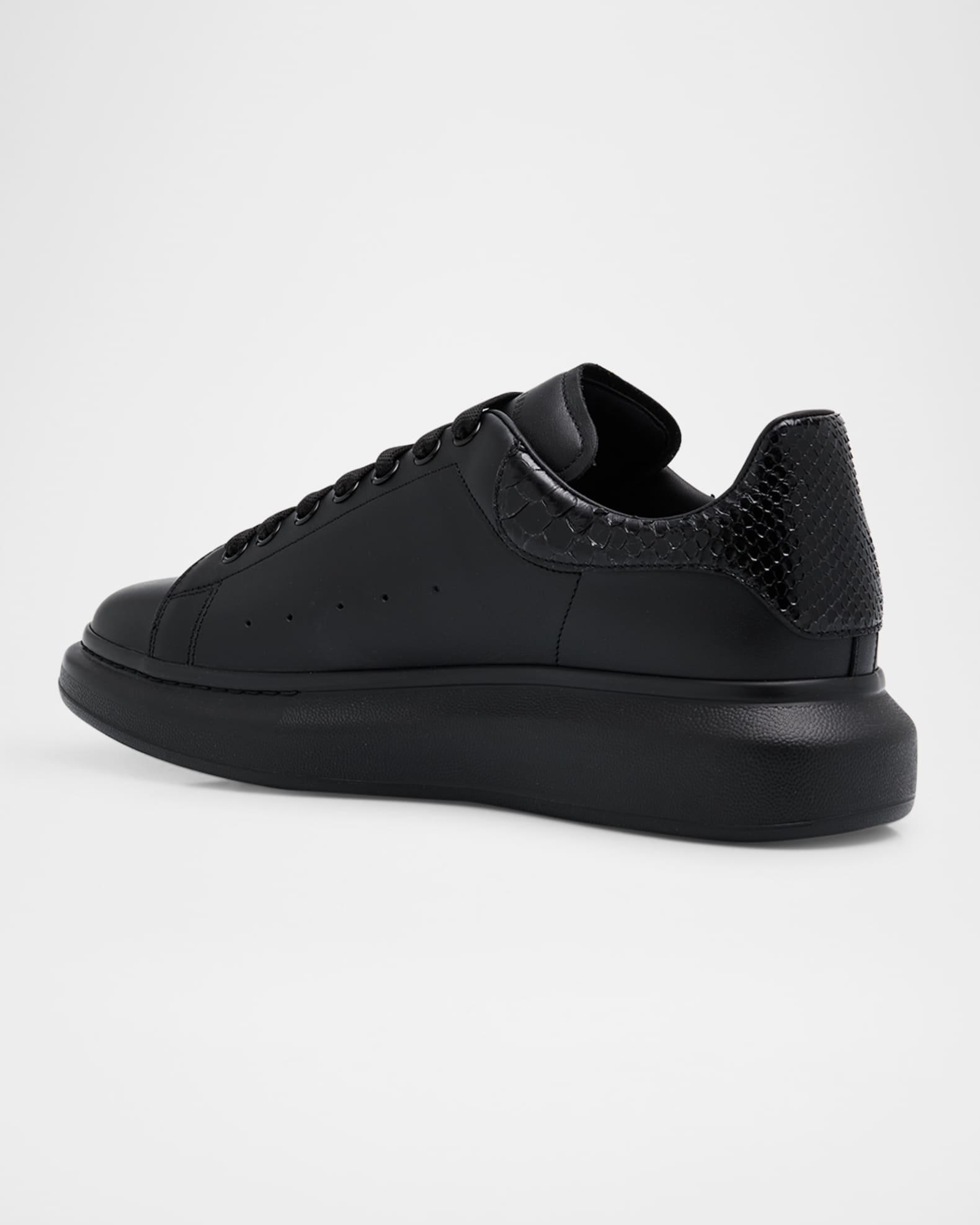 Men's Leather and Python Oversized Sneakers Product Image