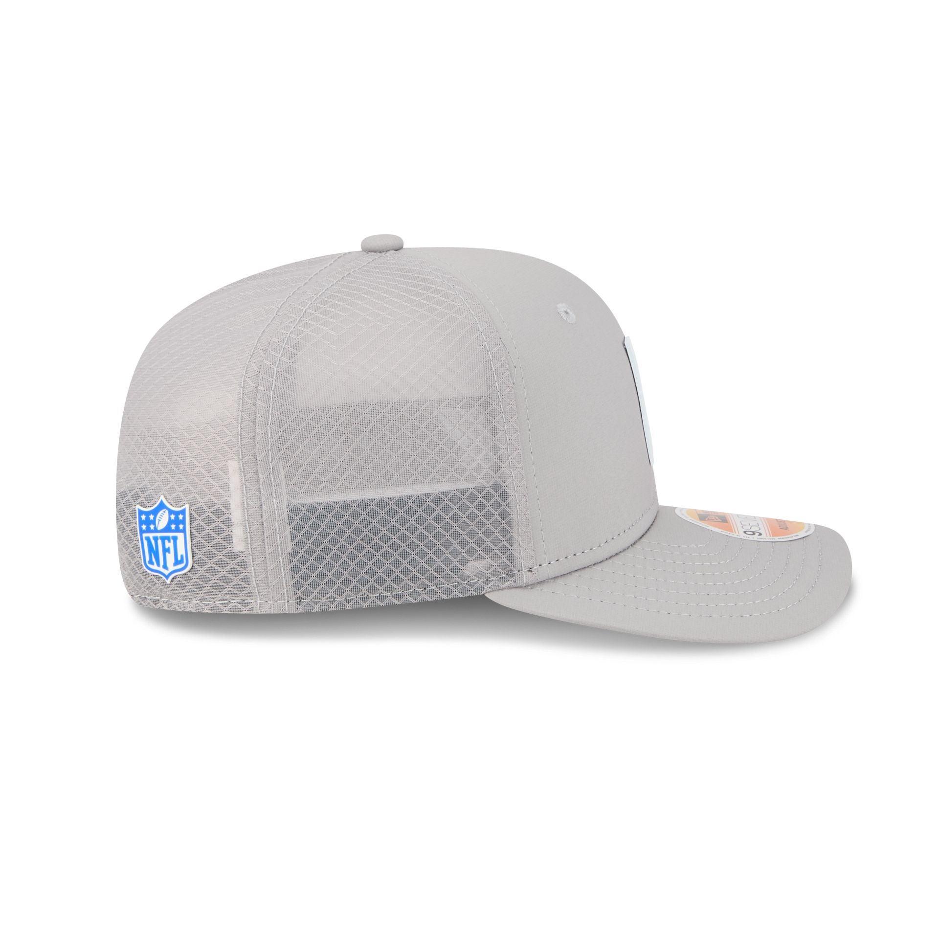 Los Angeles Rams 2025 Sideline Hot Weather Gray 9SEVENTY Trucker Hat Male Product Image
