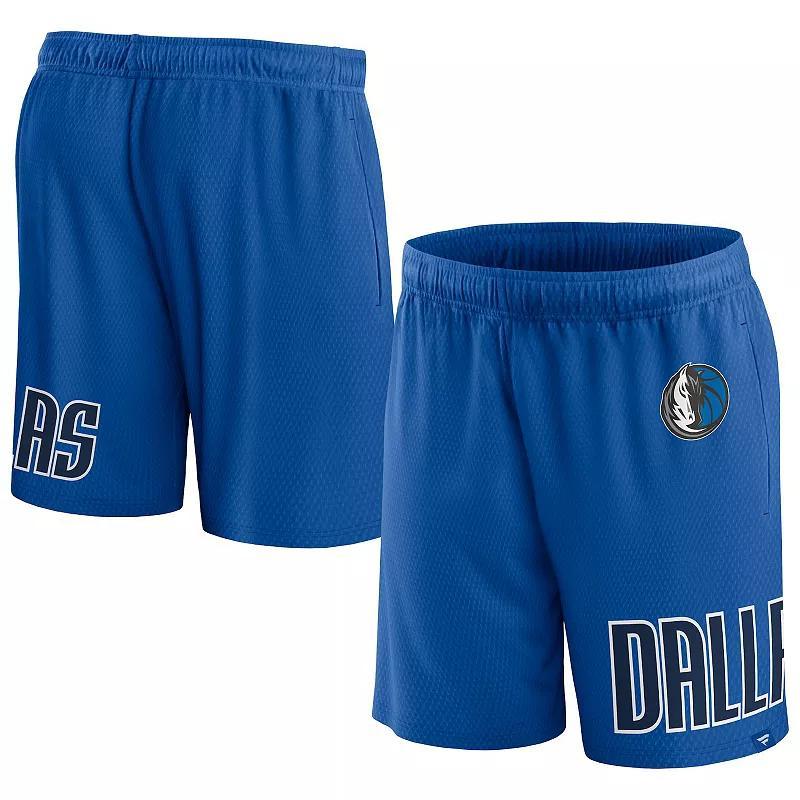 Men's Fanatics Branded Royal Dallas Mavericks Free Throw Mesh Shorts, Size: Medium, Blue Product Image