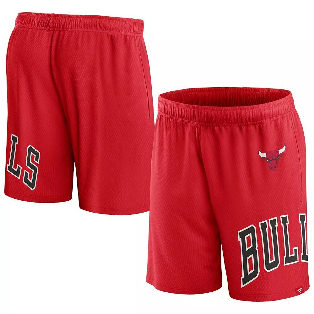 Men's Fanatics Branded Red Chicago Bulls Free Throw Mesh Shorts,  Product Image