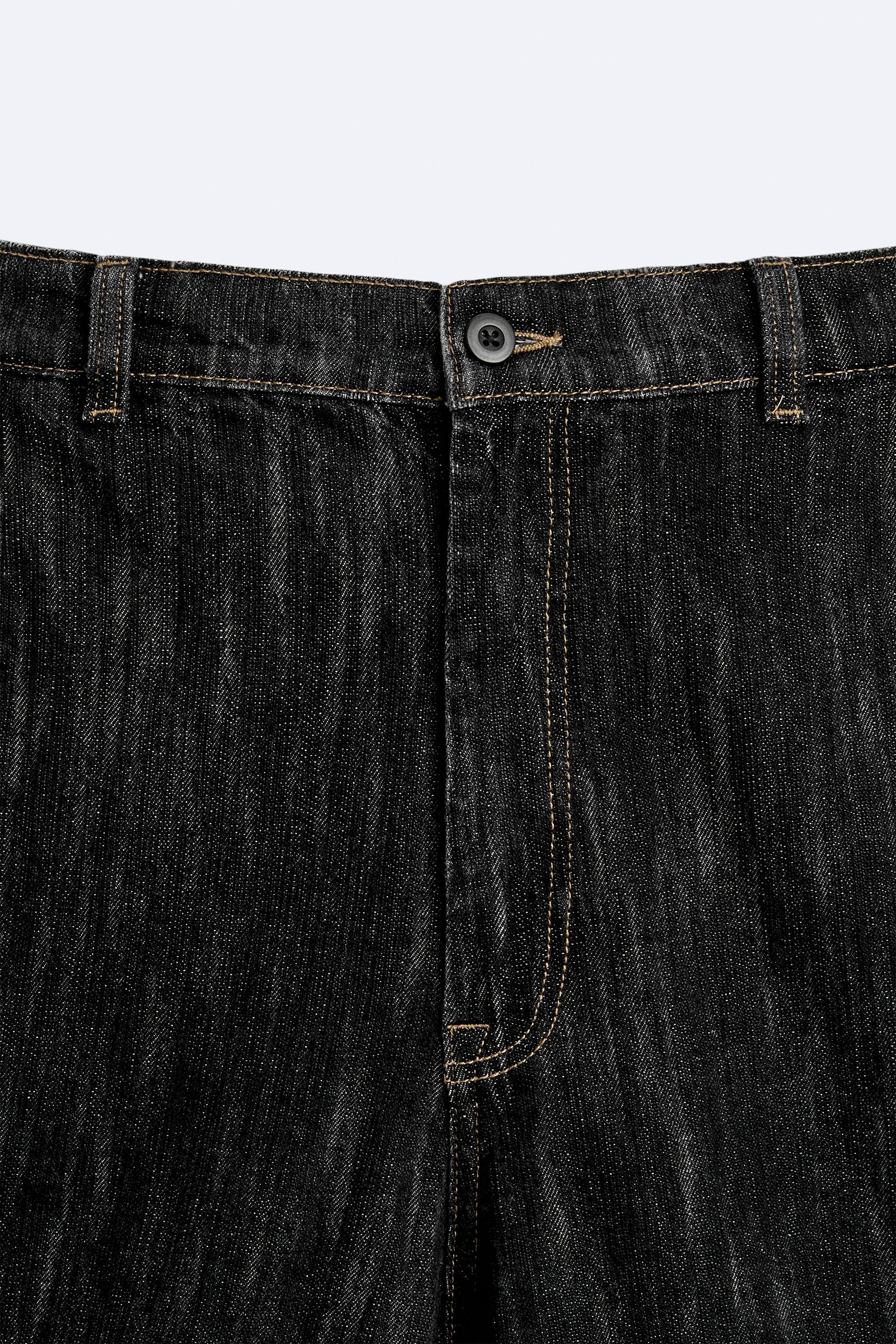 TEXTURED DENIM CARGO SHORTS Product Image