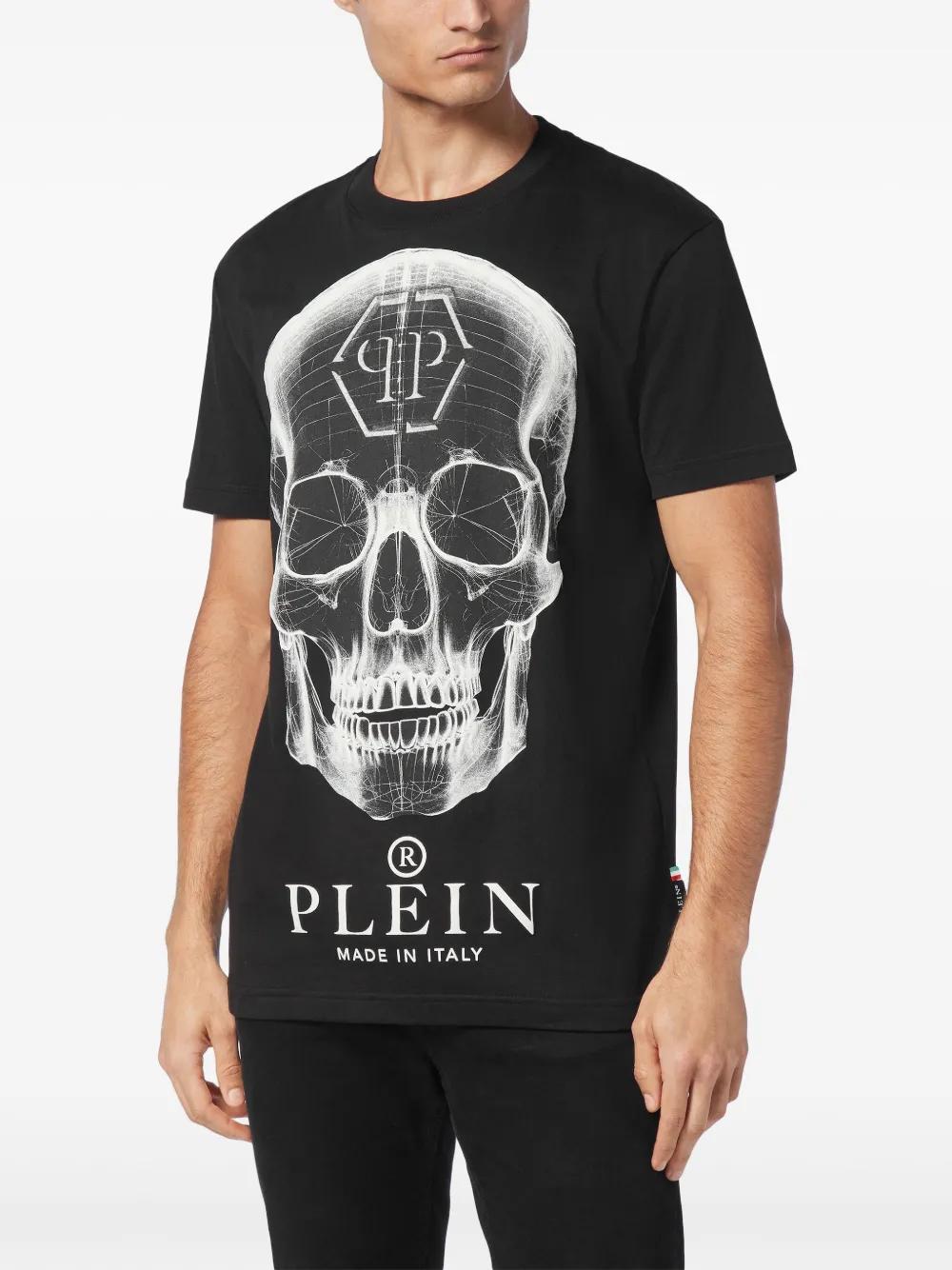 Skull-print cotton T-shirt Product Image