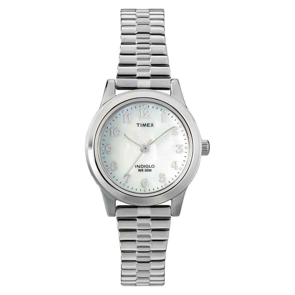 Womens Timex Indiglo Expansion Band Watch Mother of Pearl T2M826JT Product Image