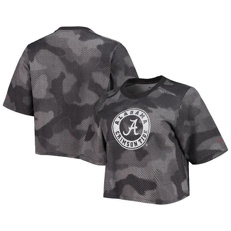 Women's Columbia Gray/Black Alabama Crimson Tide Park Camo Boxy T-Shirt, Size: Small, Grey Product Image