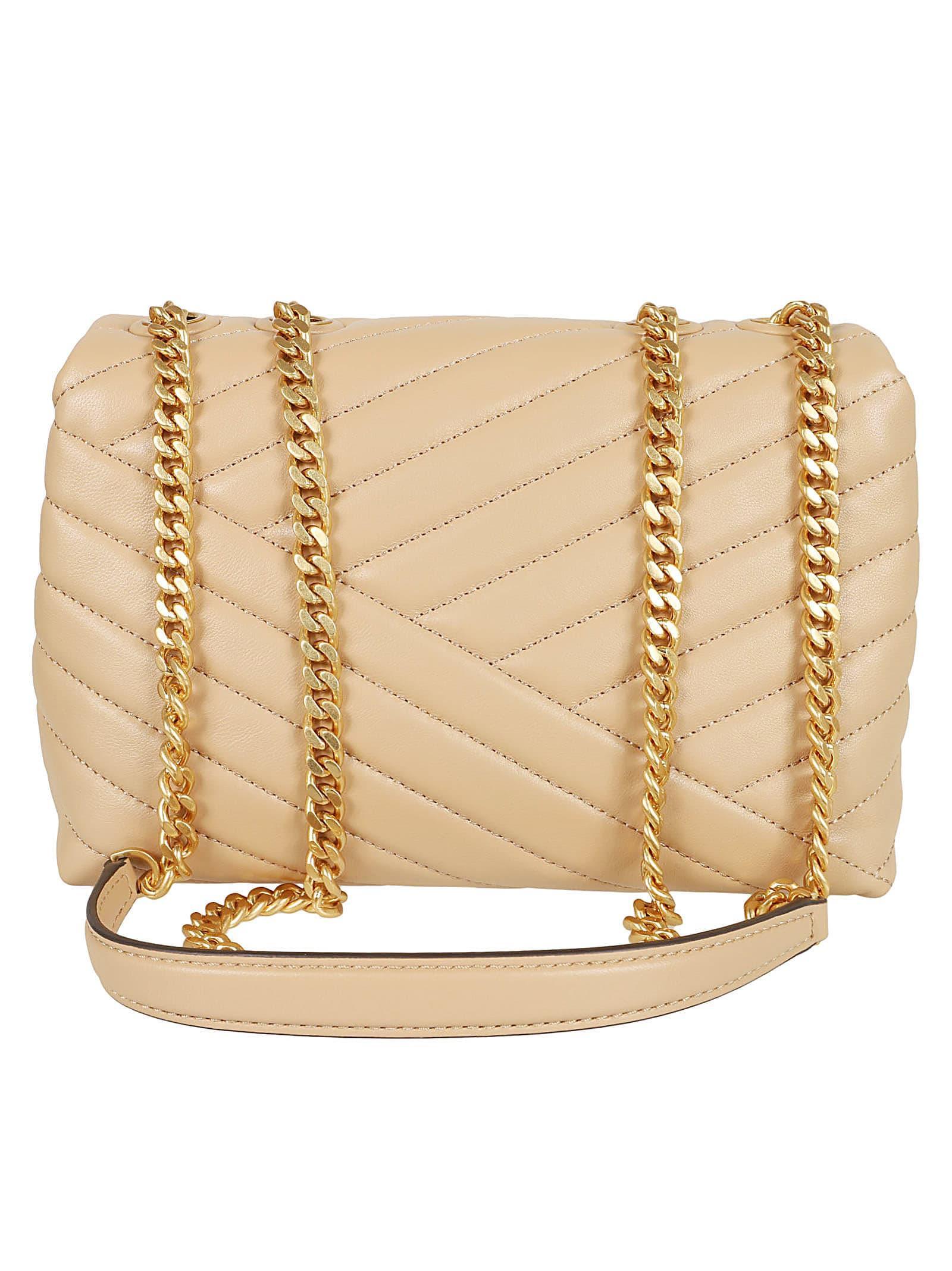 TORY BURCH Beige Kira Chevron Convertible Shoulder Bag Product Image