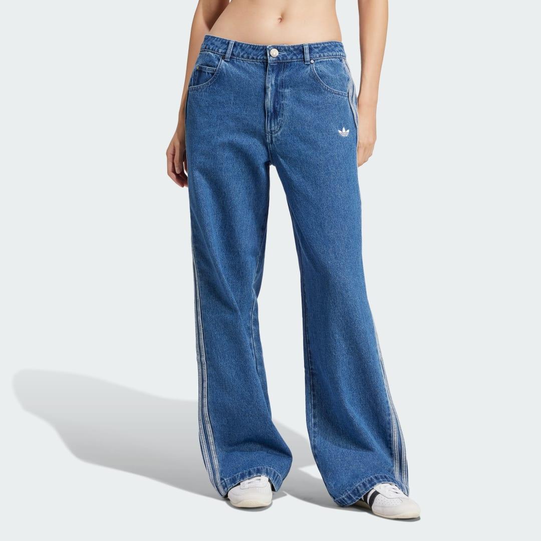 Womens adidas Originals adicolor 3-Stripes Denim Track Pants Product Image
