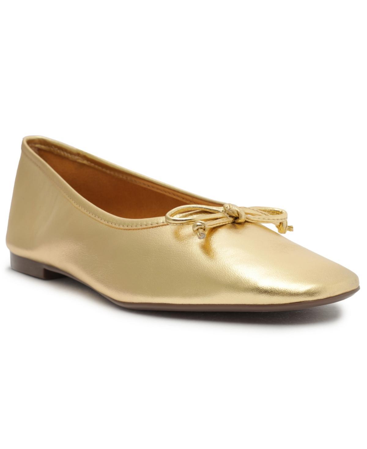 Schutz Arissa Flats Tan/Honey Beige 10.5 Product Image