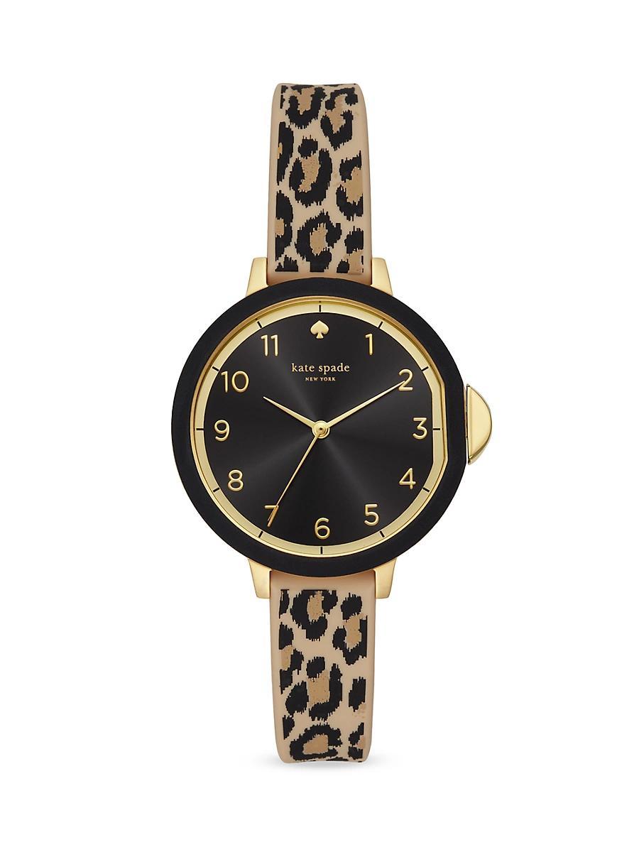 Womens Goldtone Stainless Steel & Silicone Strap Watch Product Image